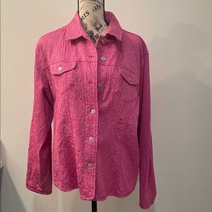 Chico’s Pink Button-Up Women's Top Size 3